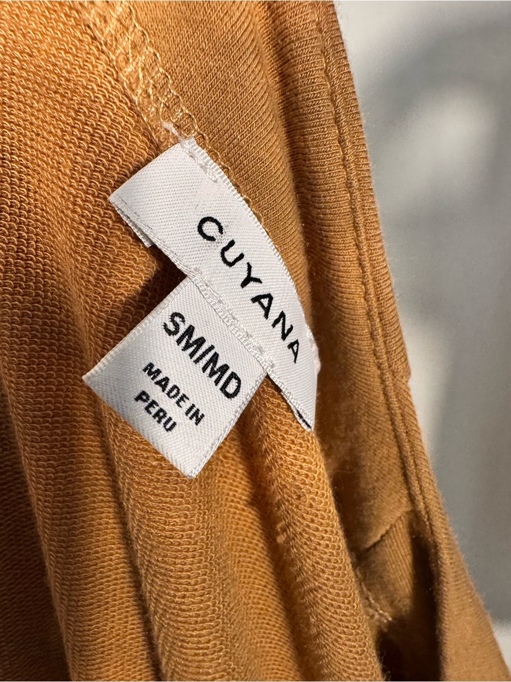 Cuyana Camel Organic Pima Cotton Long Open Front Cardigan - Picture 9 of 9